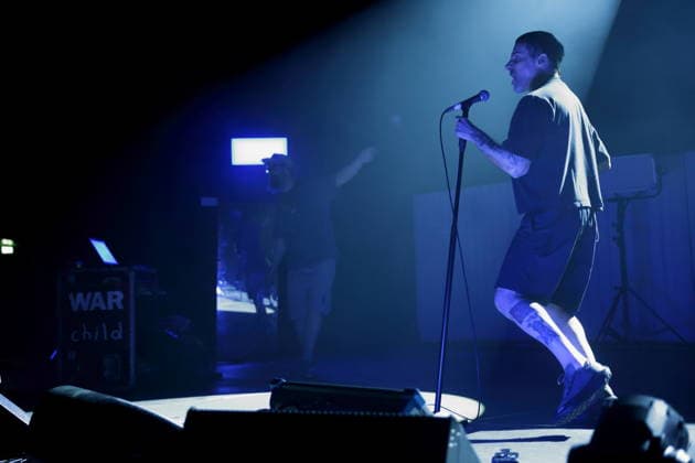 Andrew Fearn and Jason Williamson, from left, from the band Sleaford Mods at a concert at the Tempodrom in Berlin, March 14, 2026 Sleaford Mods concert Berlin