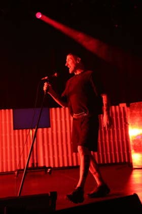 Jason Williamson from the band Sleaford Mods at a concert at the Tempodrom in Berlin, March 14, 2026 Sleaford Mods concert Berlin
