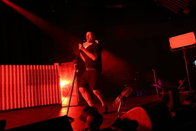 Jason Williamson from the band Sleaford Mods at a concert at the Tempodrom in Berlin, March 14, 2026 Sleaford Mods concert Berlin