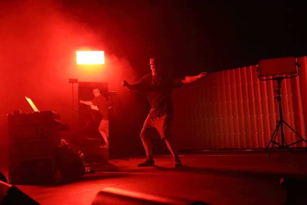 Andrew Fearn from the band Sleaford Mods at a concert at the Tempodrom in Berlin, March 14, 2026 Sleaford Mods concert Berlin