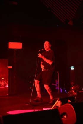 Jason Williamson from the band Sleaford Mods at a concert at the Tempodrom in Berlin, March 14, 2026 Sleaford Mods concert Berlin