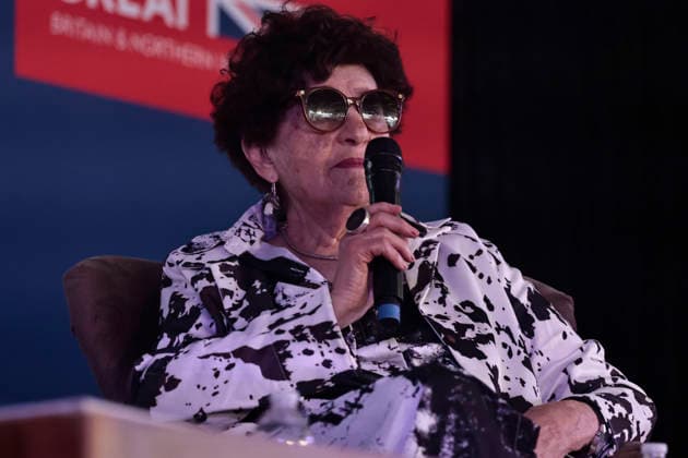 March 14, 2026, Mexico City, Cdmx, Mexico: At the Coyoaco¡n Book Fair, the presentation Women Who Write, Worlds That Change was given by Mexican writer and journalist ELENA PONIATOWSKA, along with Mexican writer, activist, academic critic, and professor MARGO GLAZ. They discussed the role of women in writing, history, and education in Mexico, offering a different perspective from a feminist standpoint. Mexico City Mexico - ZUMAp204 20260314_zip_p204_022 Copyright: xJosuexPerezx