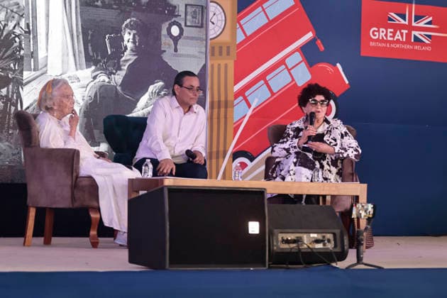 March 14, 2026, Mexico City, Cdmx, Mexico: At the Coyoaco¡n Book Fair, the presentation Women Who Write, Worlds That Change was given by Mexican writer and journalist ELENA PONIATOWSKA, along with Mexican writer, activist, academic critic, and professor MARGO GLAZ. They discussed the role of women in writing, history, and education in Mexico, offering a different perspective from a feminist standpoint. Mexico City Mexico - ZUMAp204 20260314_zip_p204_025 Copyright: xJosuexPerezx