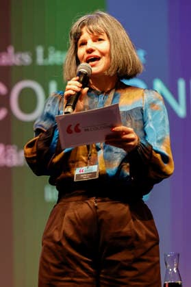 Eva Schuderer at the lit Cologne 2026 event Ohne uns geht nix Remix 7 saves democracy with Annette Frier and Michael Kessler in the Stadthalle Köln Cologne, 14 03 2026 Foto:xR.xSchmiegeltx xFuturexImagex remix_6305