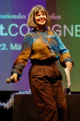 Eva Schuderer at the lit Cologne 2026 event Ohne uns geht nix Remix 7 saves democracy with Annette Frier and Michael Kessler in the Stadthalle Köln Cologne, 14 03 2026 Foto:xR.xSchmiegeltx xFuturexImagex remix_6306