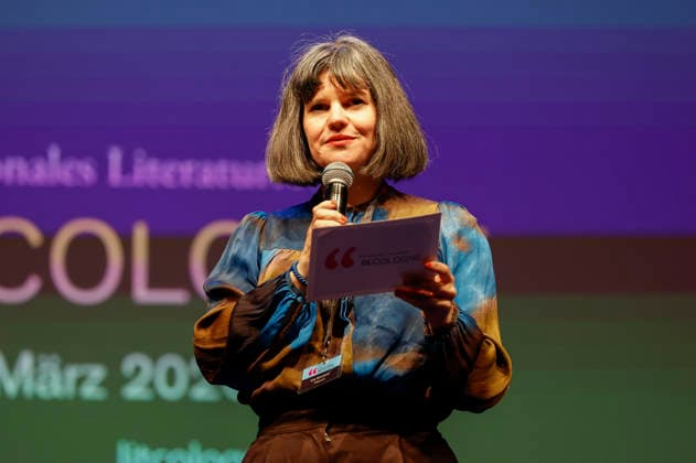 Eva Schuderer at the lit Cologne 2026 event Ohne uns geht nix Remix 7 saves democracy with Annette Frier and Michael Kessler in the Stadthalle Köln Cologne, 14 03 2026 Foto:xR.xSchmiegeltx xFuturexImagex remix_6307