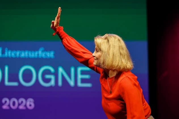 Annette Frier at the lit Cologne 2026 event Ohne uns geht nix Remix 7 saves democracy with Annette Frier and Michael Kessler in the Stadthalle Köln Cologne, 14 03 2026 Foto:xR.xSchmiegeltx xFuturexImagex remix_6314