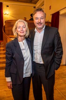 abb Katja Weitzenboeck and Stephan Grossmann as guests at the theater premiere BEKENNTNISSE DES HOCHSTAPLERS FELIX KRULL at Schlosspark Theater on Saturday 14 03 2026 in Berlin Berlin Germany