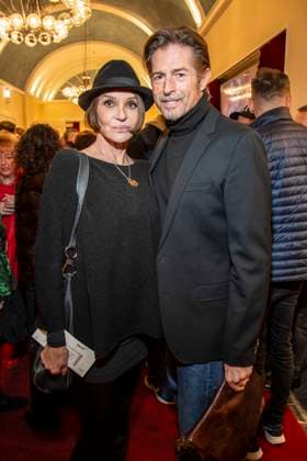 abb Anouschka Renzi and Marc Zabinski as guests at the theater premiere BEKENNTNISSE DES HOCHSTAPLERS FELIX KRULL at Schlosspark Theater on Saturday 14 03 2026 in Berlin Berlin Germany