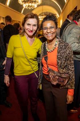 abb Eva Mannschott and Adisat Semenitsch as guests at the theater premiere BEKENNTNISSE DES HOCHSTAPLERS FELIX KRULL at Schlosspark Theater on Saturday 14 03 2026 in Berlin Berlin Germany