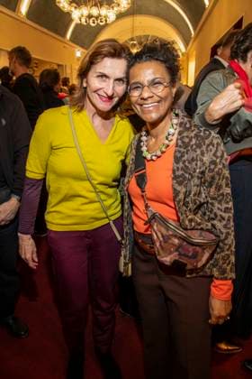 abb Eva Mannschott and Adisat Semenitsch as guests at the theater premiere BEKENNTNISSE DES HOCHSTAPLERS FELIX KRULL at Schlosspark Theater on Saturday 14 03 2026 in Berlin Berlin Germany