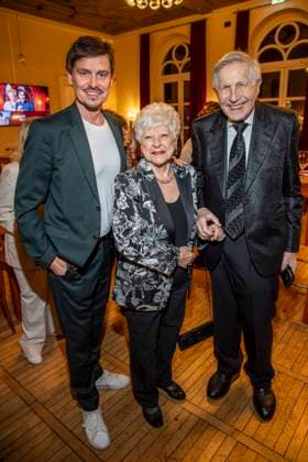 abb Felix Martin Poenichen, Reni Laur and Otfried Laur as guests at the theater premiere BEKENNTNISSE DES HOCHSTAPLERS FELIX KRULL at Schlosspark Theater on Saturday 14 03 2026 in Berlin Berlin Germany