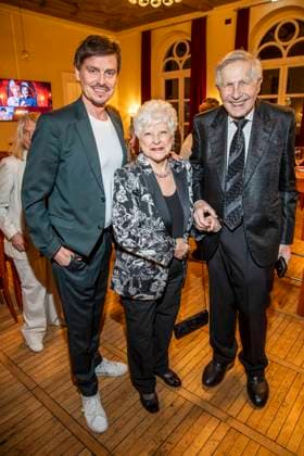 abb Felix Martin Poenichen, Reni Laur and Otfried Laur as guests at the theater premiere BEKENNTNISSE DES HOCHSTAPLERS FELIX KRULL at Schlosspark Theater on Saturday 14 03 2026 in Berlin Berlin Germany