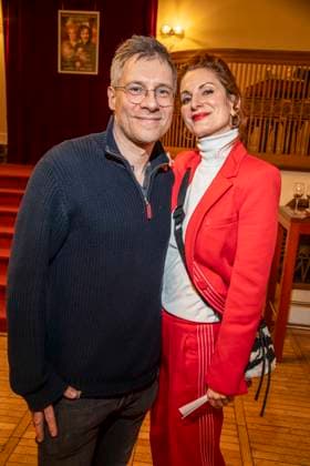 abb Tilmar Kuhn and Nadine Schori as guests at the theater premiere BEKENNTNISSE DES HOCHSTAPLERS FELIX KRULL at Schlosspark Theater on Saturday 14 03 2026 in Berlin Berlin Germany