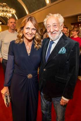abb Christiane Zander and Dieter Hallervorden couple as guests at the theater premiere BEKENNTNISSE DES HOCHSTAPLERS FELIX KRULL at Schlosspark Theater on Saturday 14 03 2026 in Berlin Berlin Germany