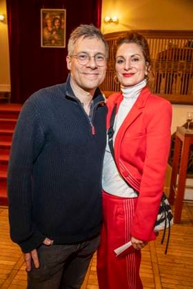 abb Tilmar Kuhn and Nadine Schori as guests at the theater premiere BEKENNTNISSE DES HOCHSTAPLERS FELIX KRULL at Schlosspark Theater on Saturday 14 03 2026 in Berlin Berlin Germany