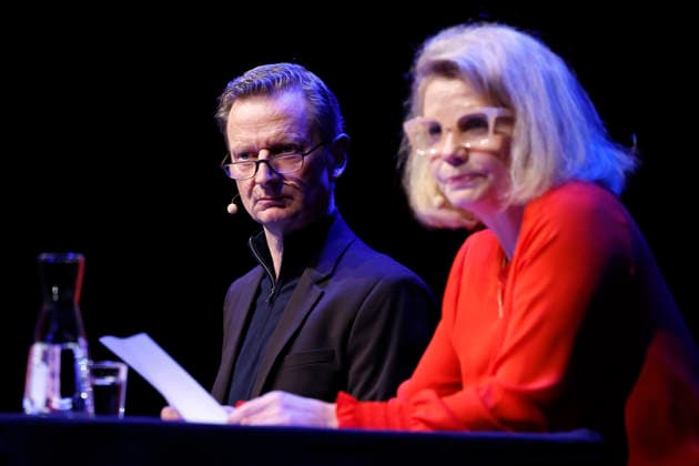Actor Michael Kessler and actress Annette Frier at the event Ohne uns geht nix Remix 7 rettet die Demokratie with Annette Frier and Michael Kessler as part of Lit Cologne 2026 at Stadthalle Köln Cologne, 14 03 2026 NRW Germany Copyright: xChristophxHardtx