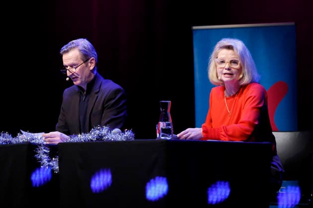 Actor Michael Kessler and actress Annette Frier at the event Ohne uns geht nix Remix 7 rettet die Demokratie with Annette Frier and Michael Kessler as part of Lit Cologne 2026 at Stadthalle Köln Cologne, 14 03 2026 NRW Germany Copyright: xChristophxHardtx