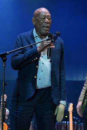 BOCA RATON - MARCH 14: Morgan Freeman s Symphonic Blues Experience performs during Beatles On The Beach at The Mizner Park Amphitheatre on March 14, 2026 in Boca Raton, Florida. Copyright: xmpi04x