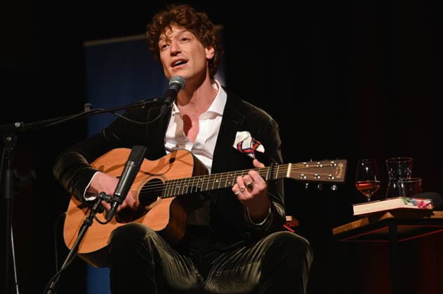 Author, musician and actor Daniel Donskoy reads, plays music and speaks at Lit Cologne, the international literature festival