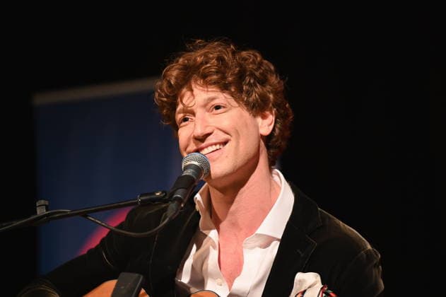 Author, musician and actor Daniel Donskoy reads, plays music and speaks at Lit Cologne, the international literature festival