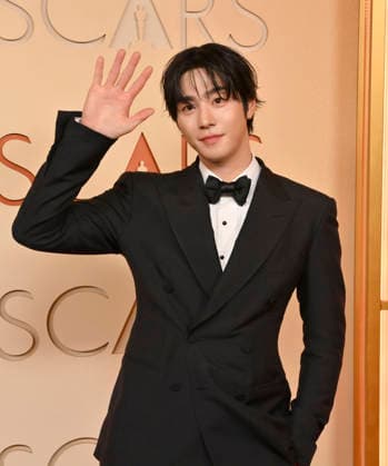 Ahn Hyo-seop arrives on the red carpet for the 98th annual Academy Awards in the Hollywood section of Los Angeles on Sunday, March 15, 2026. Conan O Brien will host the Oscars for the second consecutive year.  LAP20260315129 JIMxRUYMEN