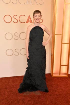 Vicky Krieps arrives on the red carpet for the 98th annual Academy Awards in the Hollywood section of Los Angeles on Sunday, March 15, 2026. Conan O Brien will host the Oscars for the second consecutive year.  LAP20260315121 JIMxRUYMEN