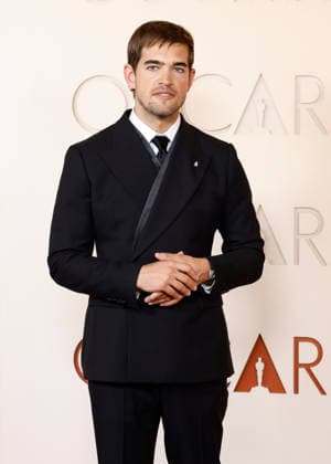 Samuel Davis arrives on the red carpet for the 98th annual Academy Awards in the Hollywood section of Los Angeles on Sunday, March 15, 2026. Conan O Brien will host the Oscars for the second consecutive year.  LAP20260315418 JOHNxANGELILLO