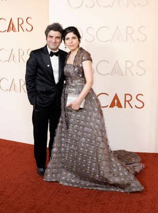 (L-R) Mohammadreza Eyni and Sara Khaki arrive on the red carpet for the 98th annual Academy Awards in the Hollywood section of Los Angeles on Sunday, March 15, 2026. Conan O Brien will host the Oscars for the second consecutive year.  LAP20260315428 JOHNxANGELILLO