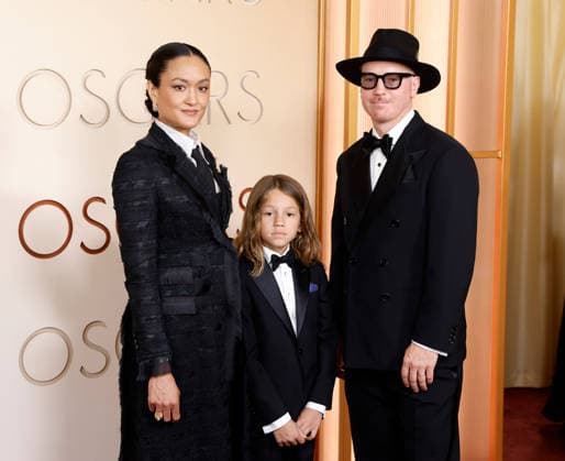 (L-R) Autumn Durald Arkapaw and Adam Arkapaw arrive on the red carpet for the 98th annual Academy Awards in the Hollywood section of Los Angeles on Sunday, March 15, 2026. Conan O Brien will host the Oscars for the second consecutive year.  LAP20260315440 JOHNxANGELILLO
