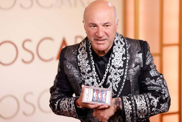 Kevin O Leary arrives on the red carpet for the 98th annual Academy Awards in the Hollywood section of Los Angeles on Sunday, March 15, 2026. Conan O Brien will host the Oscars for the second consecutive year.  LAP20260315442 JOHNxANGELILLO