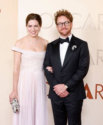 (L-R) Rachel Bentley and Clint Bentley arrive on the red carpet for the 98th annual Academy Awards in the Hollywood section of Los Angeles on Sunday, March 15, 2026. Conan O Brien will host the Oscars for the second consecutive year.  LAP20260315447 JOHNxANGELILLO