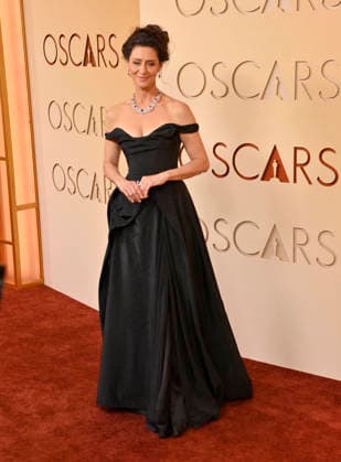 Maria Fernanda Cândido arrives on the red carpet for the 98th annual Academy Awards in the Hollywood section of Los Angeles on Sunday, March 15, 2026. Conan O Brien will host the Oscars for the second consecutive year.  LAP20260315143 JIMxRUYMEN