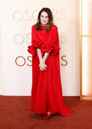 Francine Maisler arrives on the red carpet for the 98th annual Academy Awards in the Hollywood section of Los Angeles on Sunday, March 15, 2026. Conan O Brien will host the Oscars for the second consecutive year.  LAP20260315486 JOHNxANGELILLO