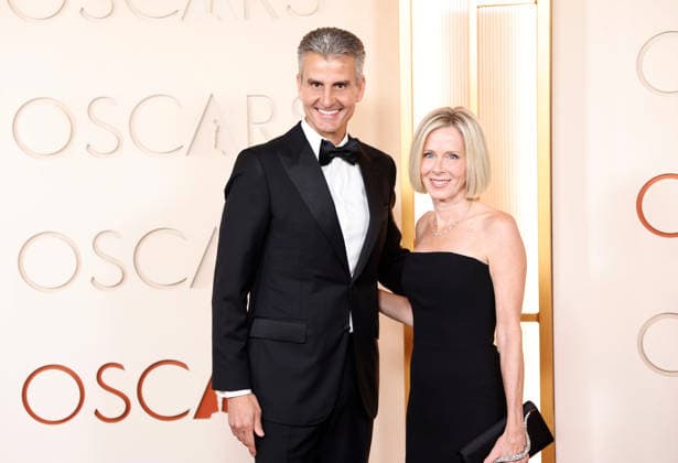(L-R) Josh D Amaro, CEO of Disney, and Susan D Amaro attend the 98th Oscars arrival on the red carpet for the 98th annual Academy Awards in the Hollywood section of Los Angeles on Sunday, March 15, 2026. Conan O Brien will host the Oscars for the second consecutive year.  LAP20260315614 JOHNxANGELILLO