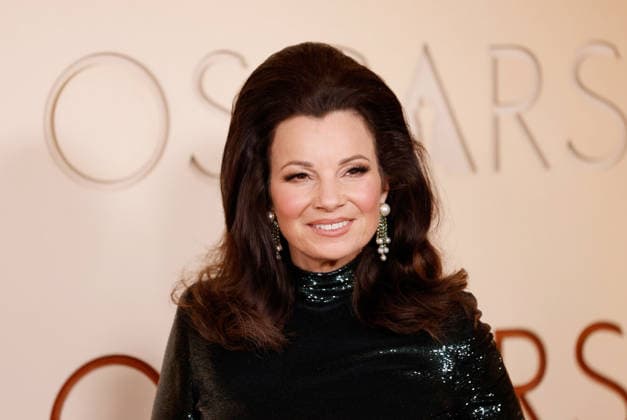 Fran Drescher attends the 98th Oscars on the red carpet for the 98th annual Academy Awards in the Hollywood section of Los Angeles on Sunday, March 15, 2026. Conan O Brien will host the Oscars for the second consecutive year.  LAP20260315673 JOHNxANGELILLO