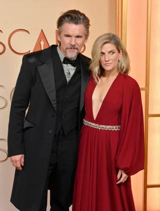 Ethan Hawke and Ryan Hawke arrive on the red carpet for the 98th annual Academy Awards in the Hollywood section of Los Angeles on Sunday, March 15, 2026. Conan O Brien will host the Oscars for the second consecutive year.  LAP20260315237 JIMxRUYMEN