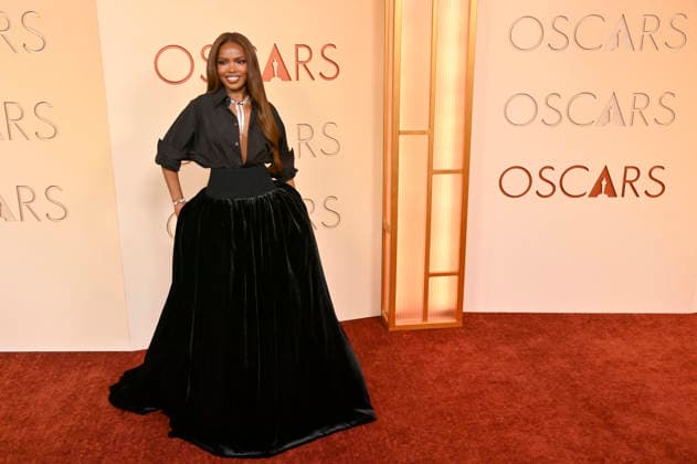 Ryan Destiny arrives on the red carpet for the 98th annual Academy Awards in the Hollywood section of Los Angeles on Sunday, March 15, 2026. Conan O Brien will host the Oscars for the second consecutive year.  LAP20260315284 JIMxRUYMEN
