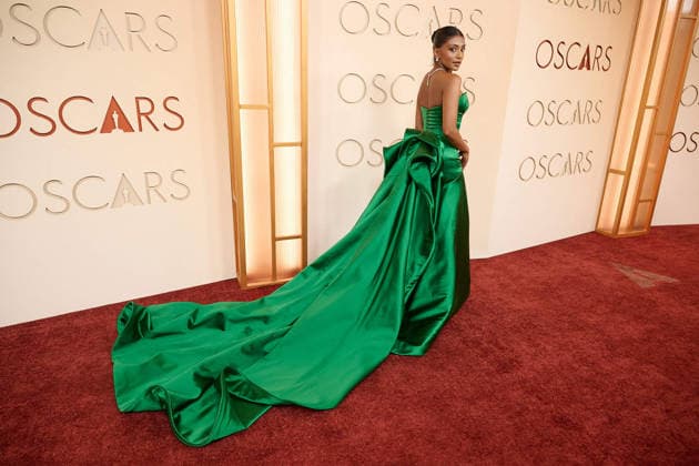Charithra Chandran arrives on the red carpet of the 98th OscarsÂ® at the DolbyÂ® Theatre at Ovation Hollywood on Sunday, March 15, 2026. Los Angeles CA USA  35008085PLX