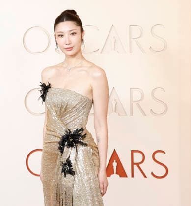 Ejae arrives on the red carpet for the 98th annual Academy Awards in the Hollywood section of Los Angeles on Sunday, March 15, 2026. Conan O Brien will host the Oscars for the second consecutive year.  LAP202603153009 JOHNxANGELILLO