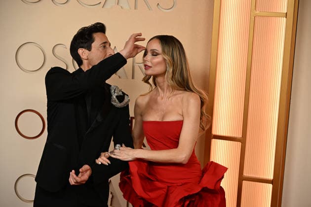 March 15, 2026, Los Angeles, California, USA: ADRIEN BRODY AND GEORGINA CHAPMAN during red carpet arrivals for the 98th Academy Awards, presented by the Academy of Motion Picture Arts and Sciences (AMPAS), at the Dolby Theatre in Hollywood. Los Angeles USA  - ZUMAz03_ 20260315_abp_z03_100 Copyright: xKevinxSullivanx