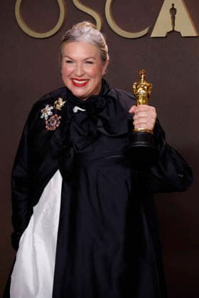 March 15, 2026, Hollywood, California, USA: Kate Hawley in the press room of the 98th Annual Academy Awards on Sunday March 15, 2026 at the Dolby Theater in Hollywood, California. BURT HARRIS BNS PI Hollywood USA - ZUMAp124 20260315_zaa_p124_273 Copyright: xBurtxHarrisx