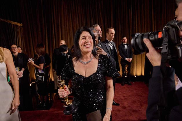 Cassandra Kulukundis poses backstage with the OscarÂ® for Casting during the 98th OscarsÂ® at DolbyÂ® Theatre at Ovation Hollywood on Sunday, March 15, 2026. Los Angeles CA USA  350081271PLX