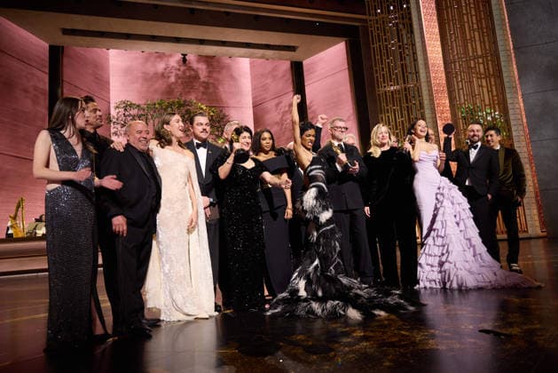 Paul Thomas Anderson, Sarah Murphy, Anthony Carlino, Will Weiske, Andy Jurgensen, Teyana Taylor, Michael Bauman, Cassandra Kulukundis, Regina Hall, Shayna McHale aka Junglepussy, Leonardo DiCaprio, Chase Infiniti and Benicio del Toro accept the OscarÂ® for Best Picture during the 98th OscarsÂ® at the DolbyÂ® Theatre at Ovation Hollywood on Sunday, March 15, 2026. Los Angeles CA USA  350081310PLX
