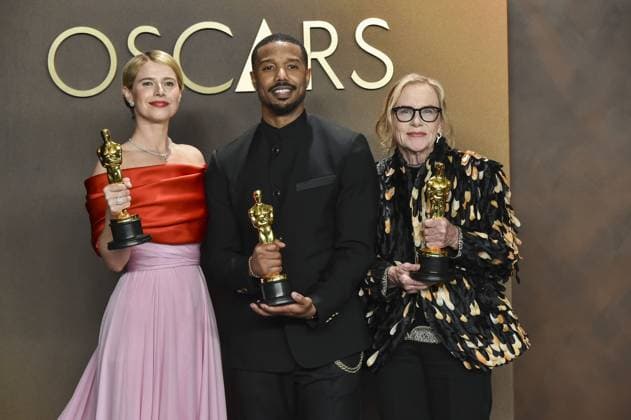 Jessie Buckley, Michael B. Jordan, Amy Madigan in the press room for The 98th Academy Awards - Press Room, Dolby Theatre at Ovation Hollywood, Los Angeles, CA, March 15, 2026. Photo By: Elizabeth Goodenough Everett Collection The 98th Academy Awards - Press Room PUBLICATIONXNOTxINxCANxCHNxFRAxITAxJPNxNORxPOLxRUSxESPxUKxUSA