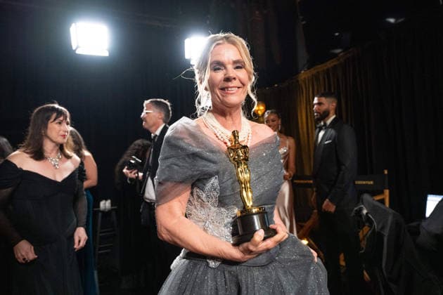 Robin Hessman and Helle Faber pose backstage with the OscarÂ® for Documentary Feature Film during the live ABC Telecast of the 98th OscarsÂ® at DolbyÂ® Theatre at Ovation Hollywood on Sunday, March 15, 2026. Los Angeles CA USA  350081335PLX