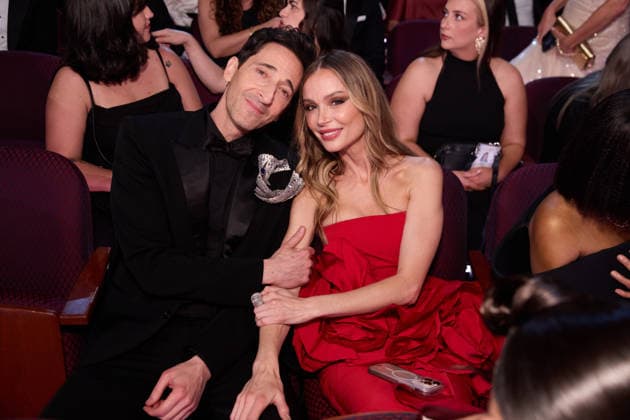 March 16, 2026, Hollywood, California, USA: Adrien Brody and Georgina Chapman during the live 98th Oscars at the Dolby Theatre at Ovation Hollywood in Los Angeles. Hollywood USA  - ZUMAz03_ 20260316_zah_z03_003 Copyright: xDanaxPleasantx