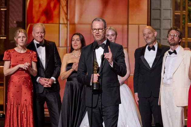 98th Oscars, Academy Awards Joachim Trier, Andrea Berentsen Ottmar, Stellan Skarsgard, Maria Ekerhovd, Elle Fanning, Eskil Vogt, Anders Danielsen Lie, Renate Reinsve, Inga Ibsdotter Lilleaas, and Olivier Bugge Couttà accept the Oscar for International Feature Film during the 98th Oscars at the Dolby Theatre at Ovation Hollywood on Sunday, March 15, 2026., Credit:Avalon.red Avalon United States of America, CA, Hollywood, Dolby Theater Copyright: xAvalon.redx xAvalonx 1083410631