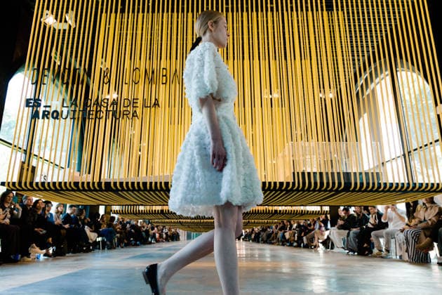 Devota Lomba presents its new collection at OMODA Madrid es Moda A model during the Devota Lomba fashion show, at the Casa de la Arquitectura, on March 16, 2026, in Madrid Spain The firm Devota Lomba presented its new fall winter collection 2026 2027 at OMODA Madrid es Moda 16 MARCH 2026 Carlos Lujá Spain  Copyright: xCarlosxLujanx 7371107