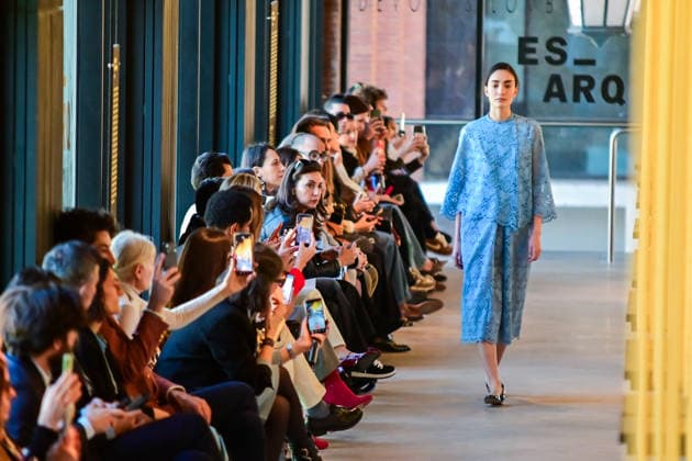 March 16, 2026, Madrid, Madrid, SPAIN: Models walk the runway during the Devota & Lomba Fall Winter 2026 2027 fashion show as part of Madrid es Moda at Casa de la Arquitectura on in Madrid Madrid SPAIN  - ZUMAz108 20260316_znp_z108_066 Copyright: xRichardxZubelzux